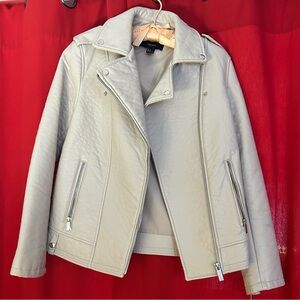 Forever 21 Cream Leather Jacket